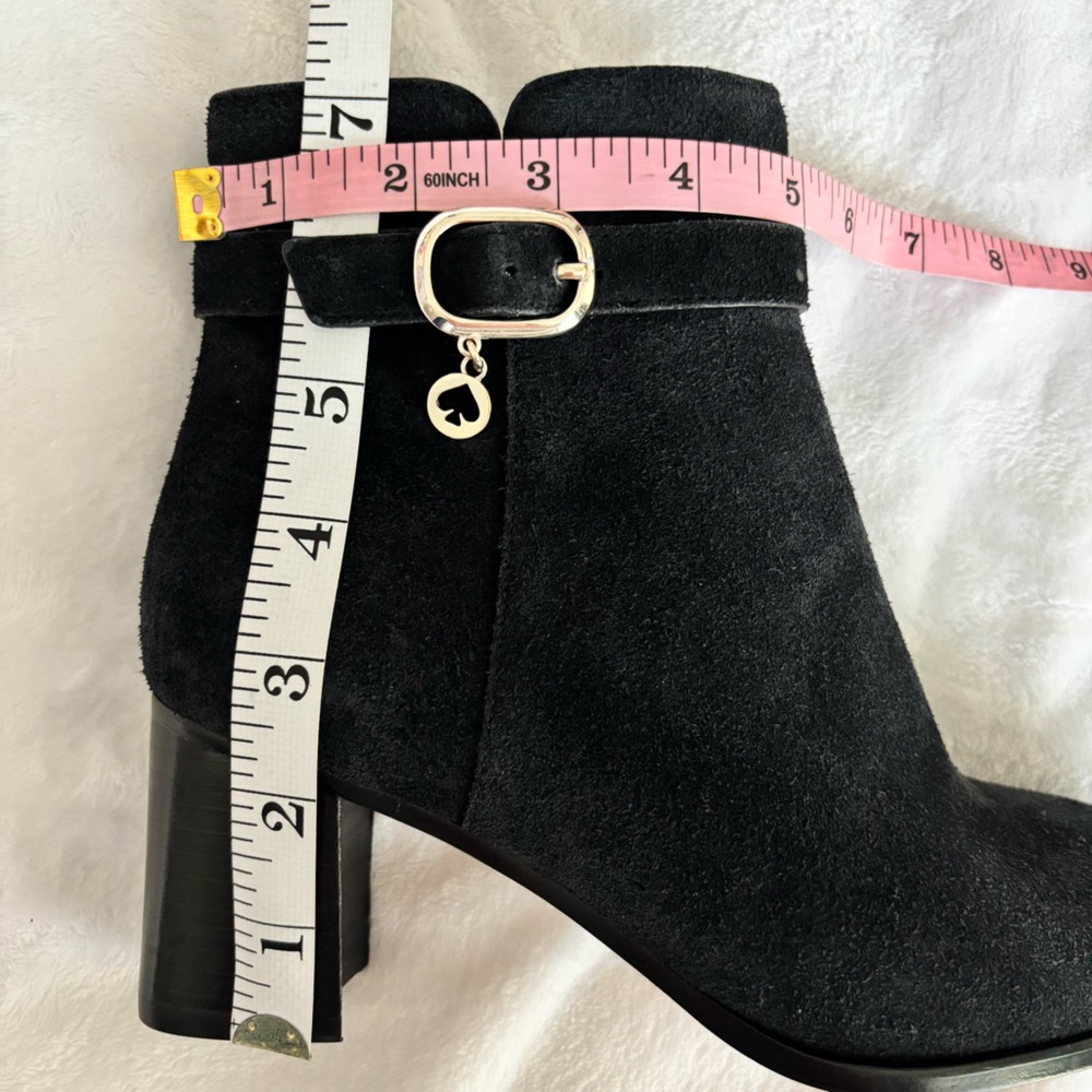 KATE SPADE Blaire Black Suede Leather Heeled Bootie--NEW--6.5 - Picture 16 of 16